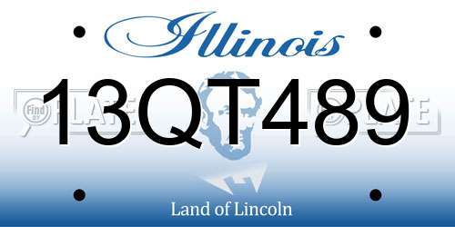 13QT489 Illinois License Plate