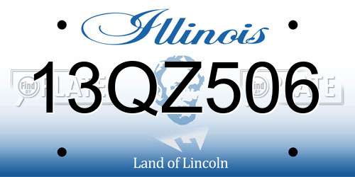 13QZ506 Illinois License Plate