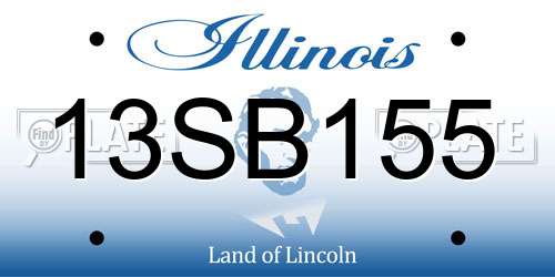 13SB155 Illinois License Plate