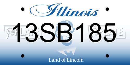 13SB185 Illinois License Plate