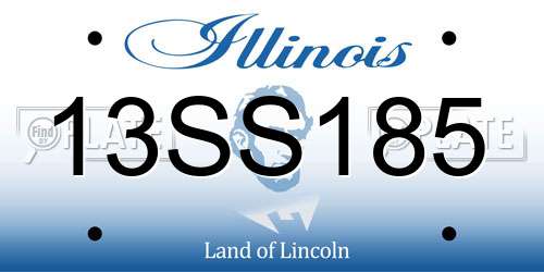13SS185 Illinois License Plate