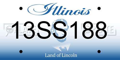 13SS188 Illinois License Plate