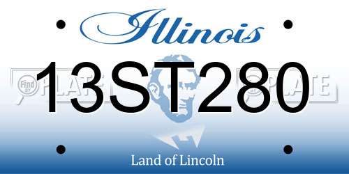 13ST280 Illinois License Plate