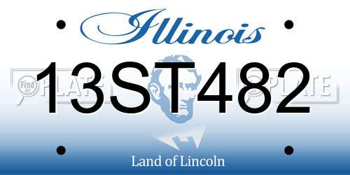13ST482 Illinois License Plate