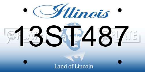 13ST487 Illinois License Plate