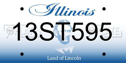 13ST595 Illinois License Plate