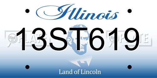 13ST619 Illinois License Plate