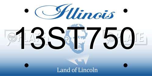 13ST750 Illinois License Plate