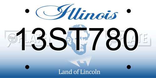 13ST780 Illinois License Plate