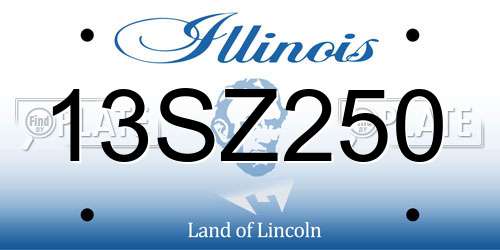 13SZ250 Illinois License Plate