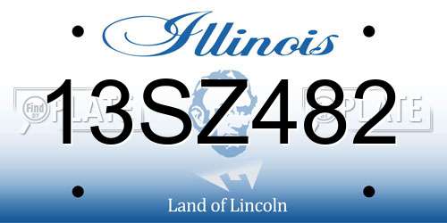 13SZ482 Illinois License Plate