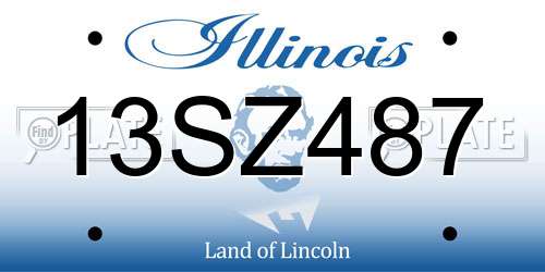 13SZ487 Illinois License Plate