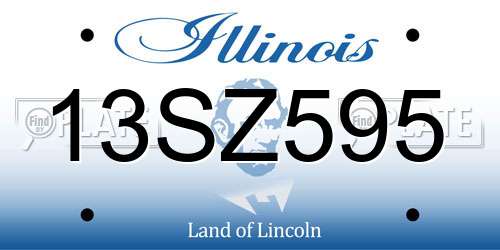 13SZ595 Illinois License Plate