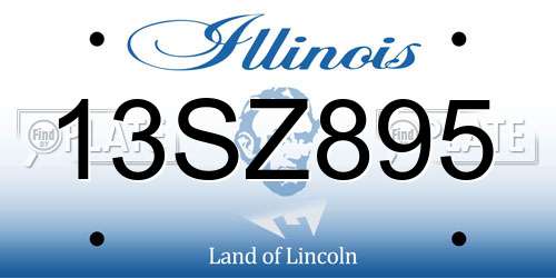 13SZ895 Illinois License Plate