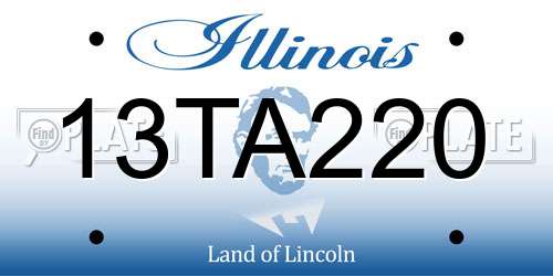 13TA220 Illinois License Plate