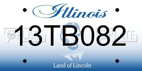 13TB082 Illinois License Plate