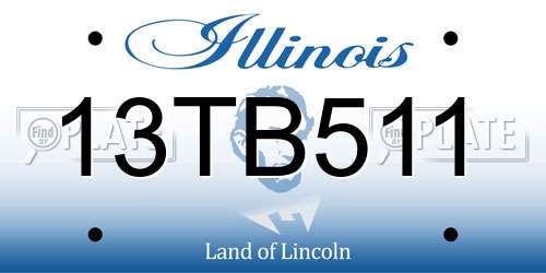 13TB511 Illinois License Plate
