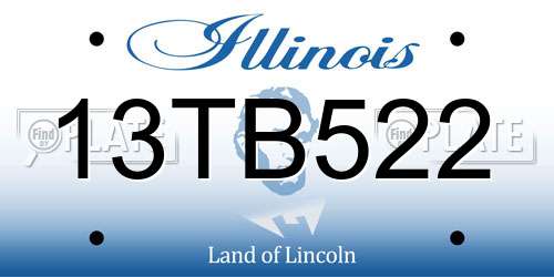 13TB522 Illinois License Plate