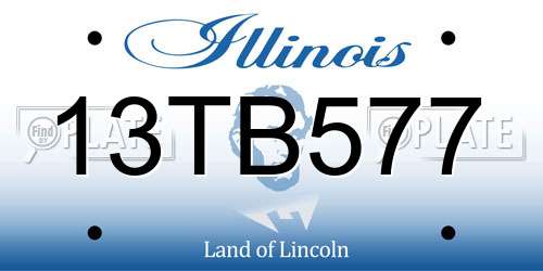 13TB577 Illinois License Plate