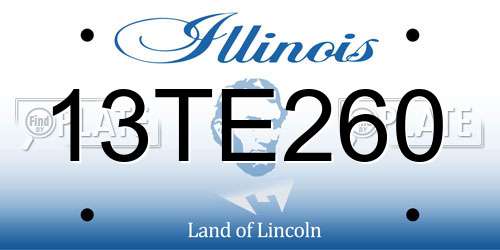 13TE260 Illinois License Plate