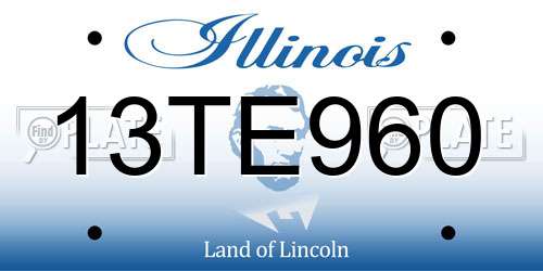 13TE960 Illinois License Plate