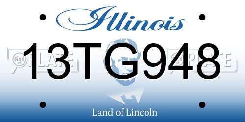 13TG948 Illinois License Plate
