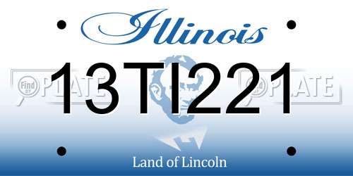 13TI221 Illinois License Plate