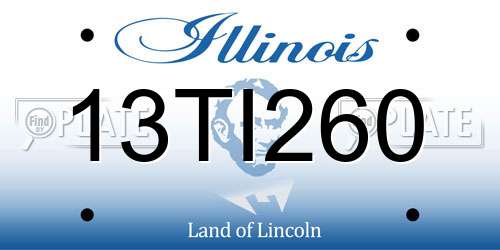 13TI260 Illinois License Plate