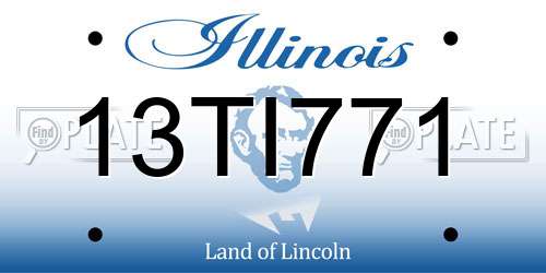 13TI771 Illinois License Plate