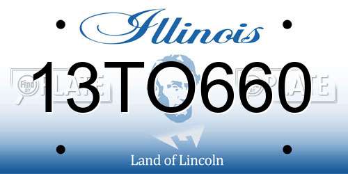 13TO660 Illinois License Plate