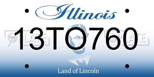 13TO760 Illinois License Plate