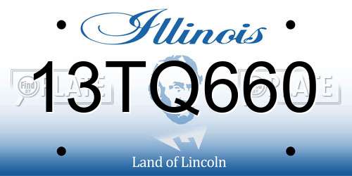 13TQ660 Illinois License Plate