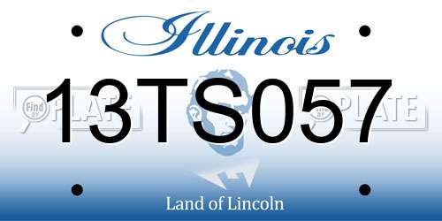 13TS057 Illinois License Plate