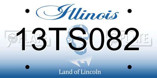 13TS082 Illinois License Plate