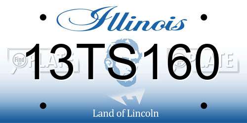 13TS160 Illinois License Plate