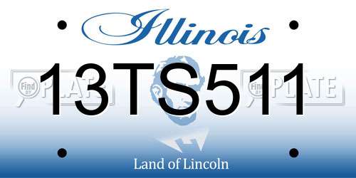 13TS511 Illinois License Plate