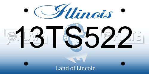 13TS522 Illinois License Plate