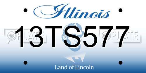 13TS577 Illinois License Plate
