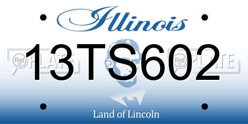 13TS602 Illinois License Plate