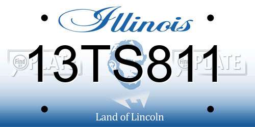 13TS811 Illinois License Plate