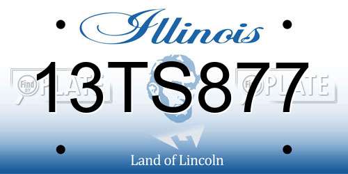13TS877 Illinois License Plate
