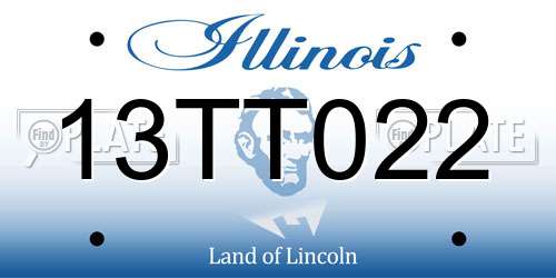 13TT022 Illinois License Plate