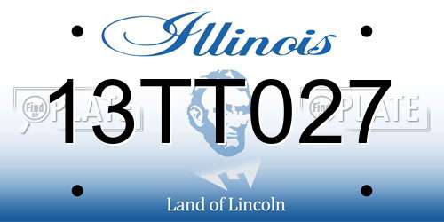 13TT027 Illinois License Plate