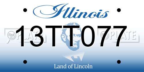 13TT077 Illinois License Plate