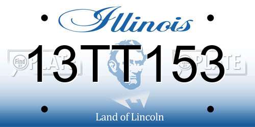 13TT153 Illinois License Plate
