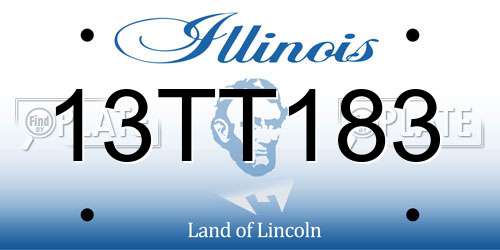 13TT183 Illinois License Plate