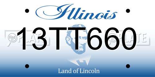 13TT660 Illinois License Plate