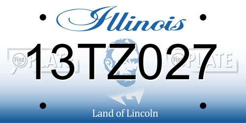 13TZ027 Illinois License Plate