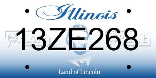 13ZE268 Illinois License Plate