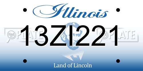 13ZI221 Illinois License Plate